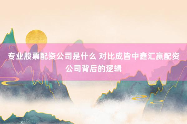 专业股票配资公司是什么 对比成皆中鑫汇赢配资公司背后的逻辑