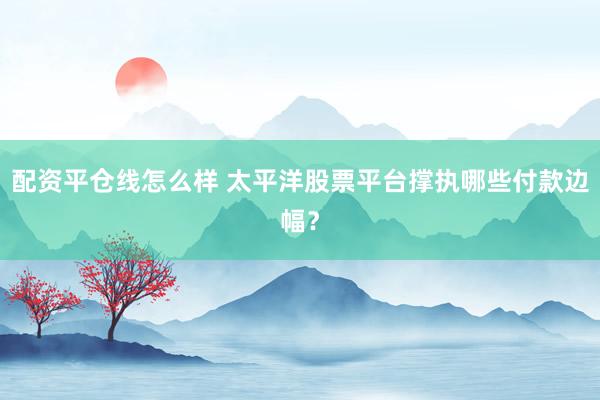 配资平仓线怎么样 太平洋股票平台撑执哪些付款边幅？